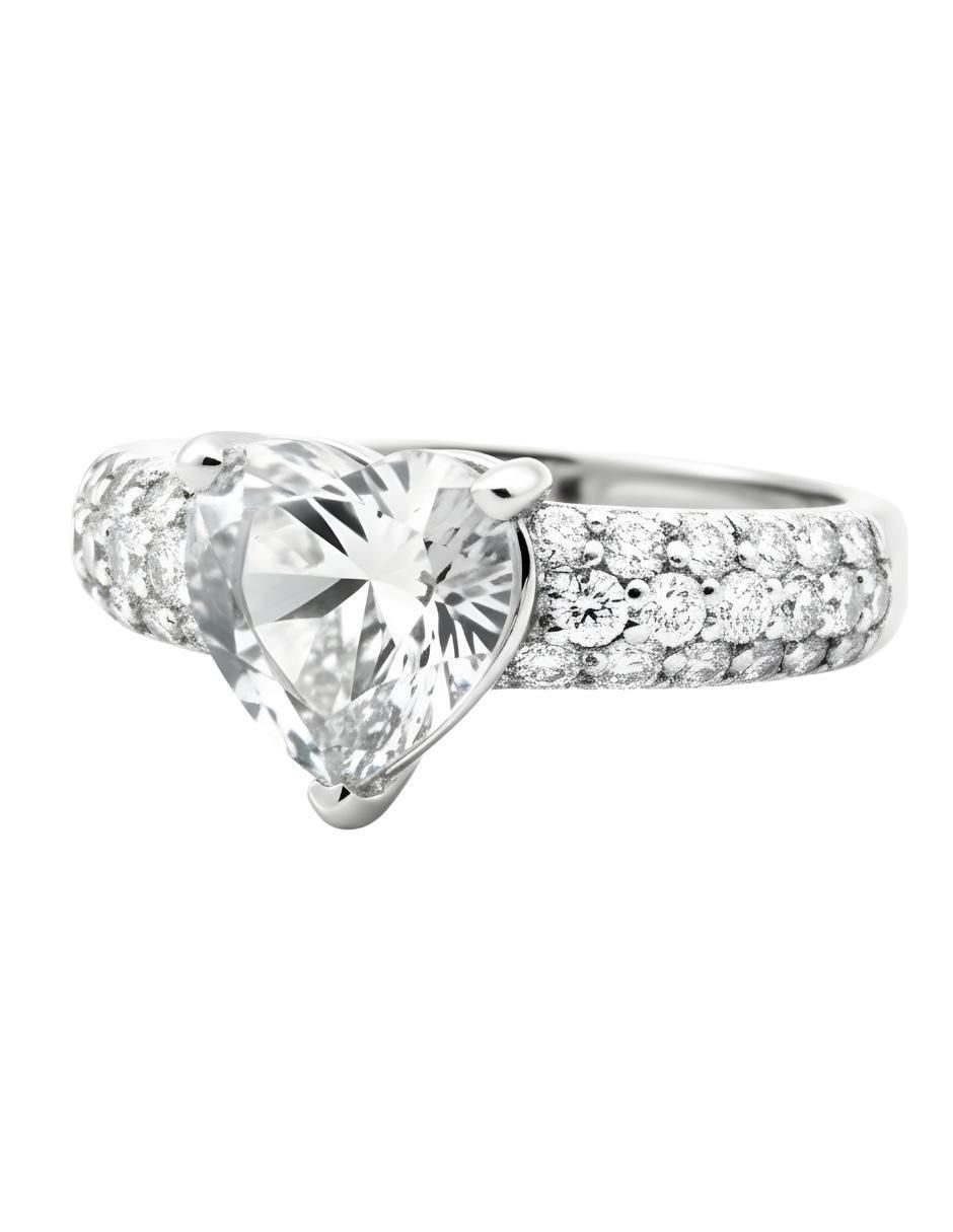 Anillo de corazón Élan P 925 de plata circonita brillante 4
