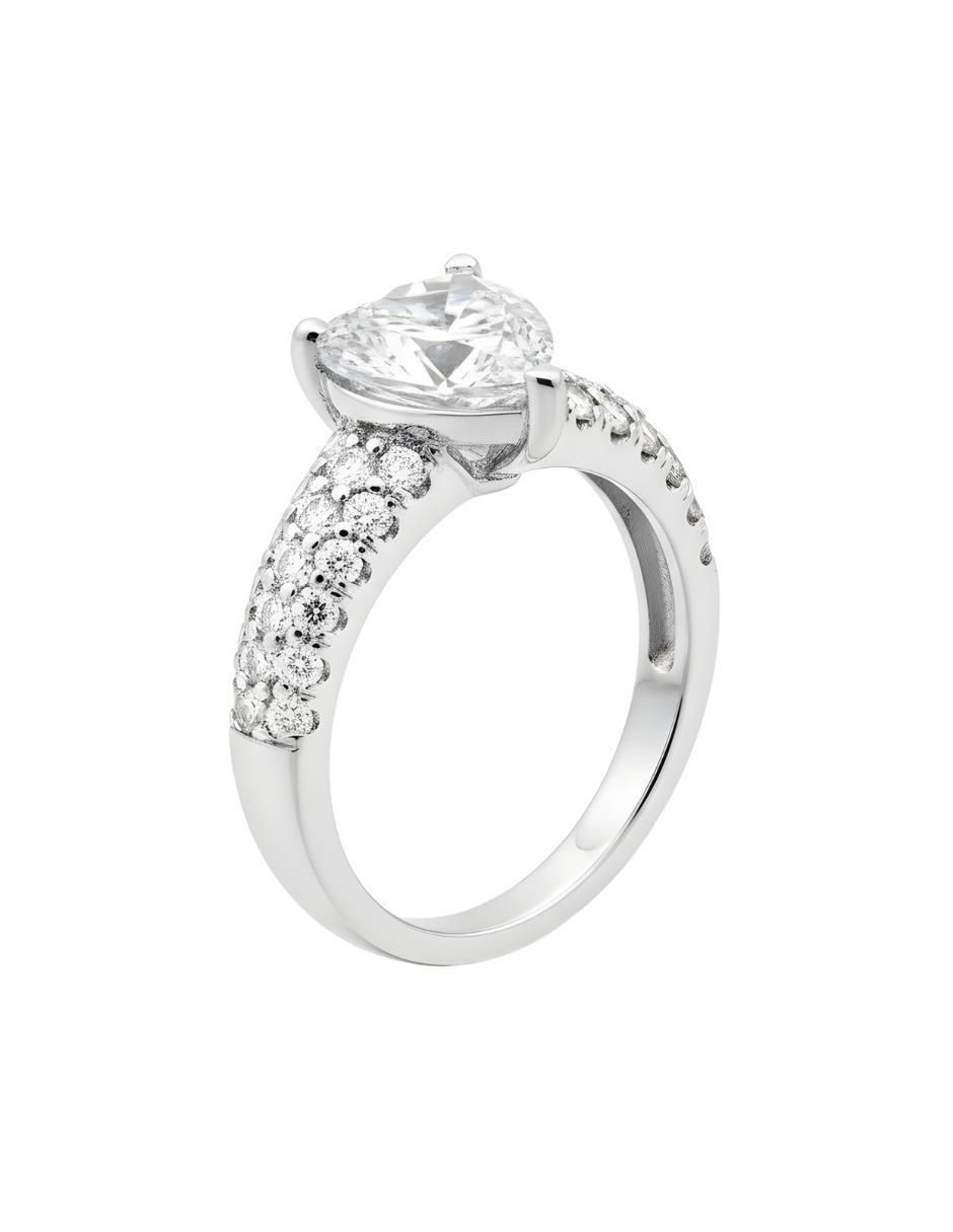 Anillo de corazón Élan P 925 de plata circonita brillante 5