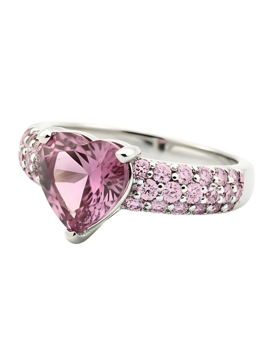 Anillo de corazón Élan P 925 de plata circonita brillante 4