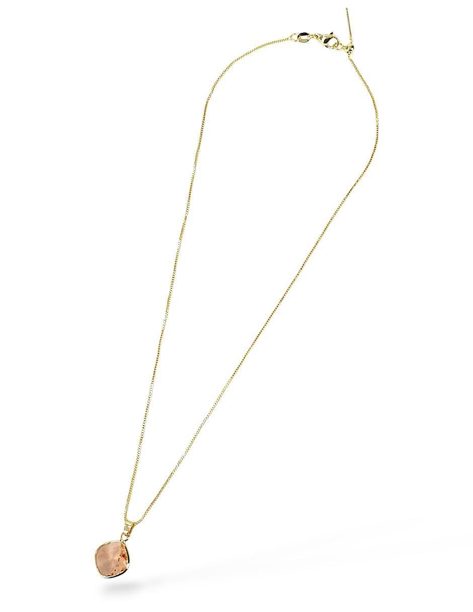 Aretes y collar de rombo 18 K Zirconia 2