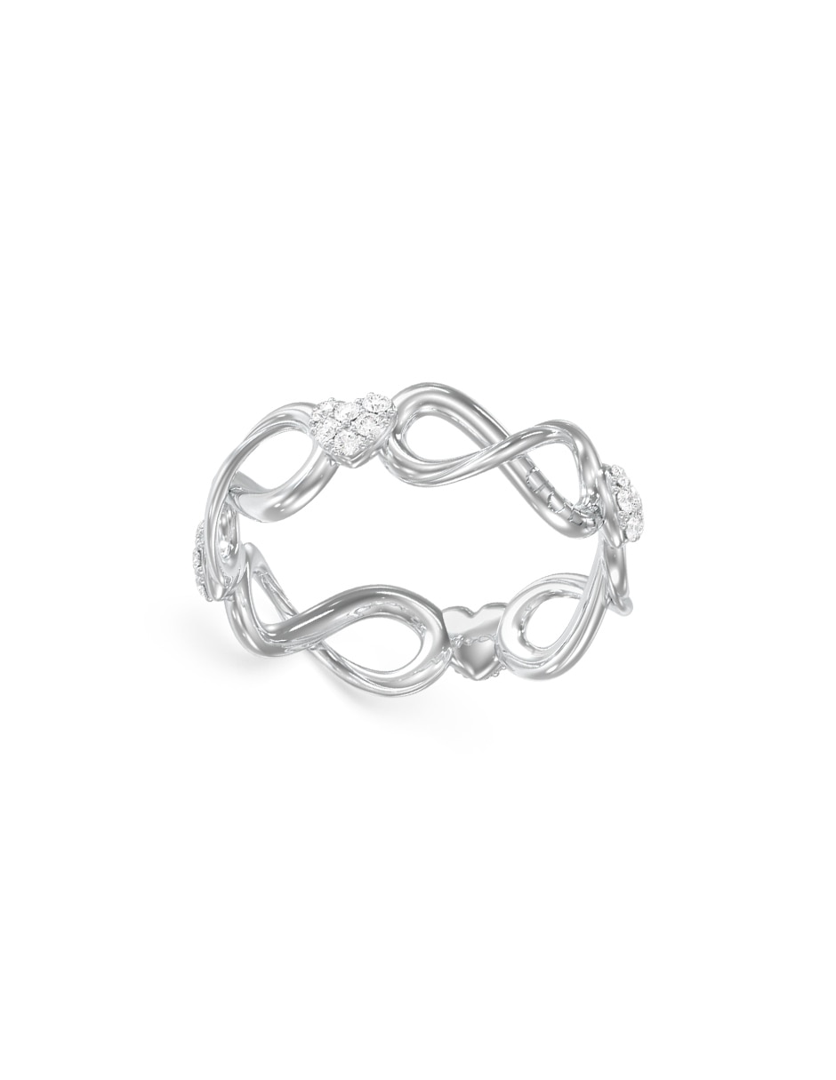 Anillo de infinito Love Bites circonita pavé