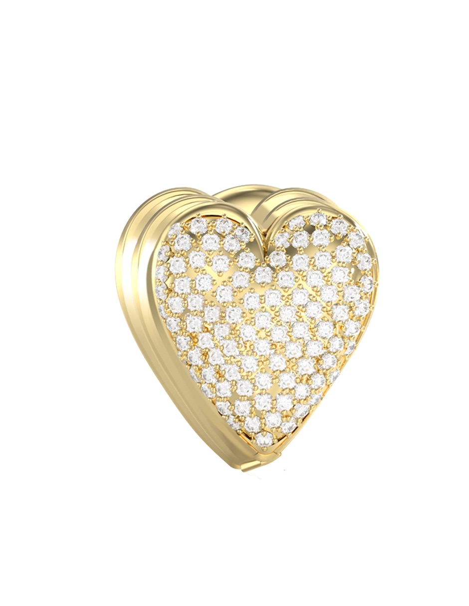 Broqueles de corazón By Your Side con acabado pavé circonita 2