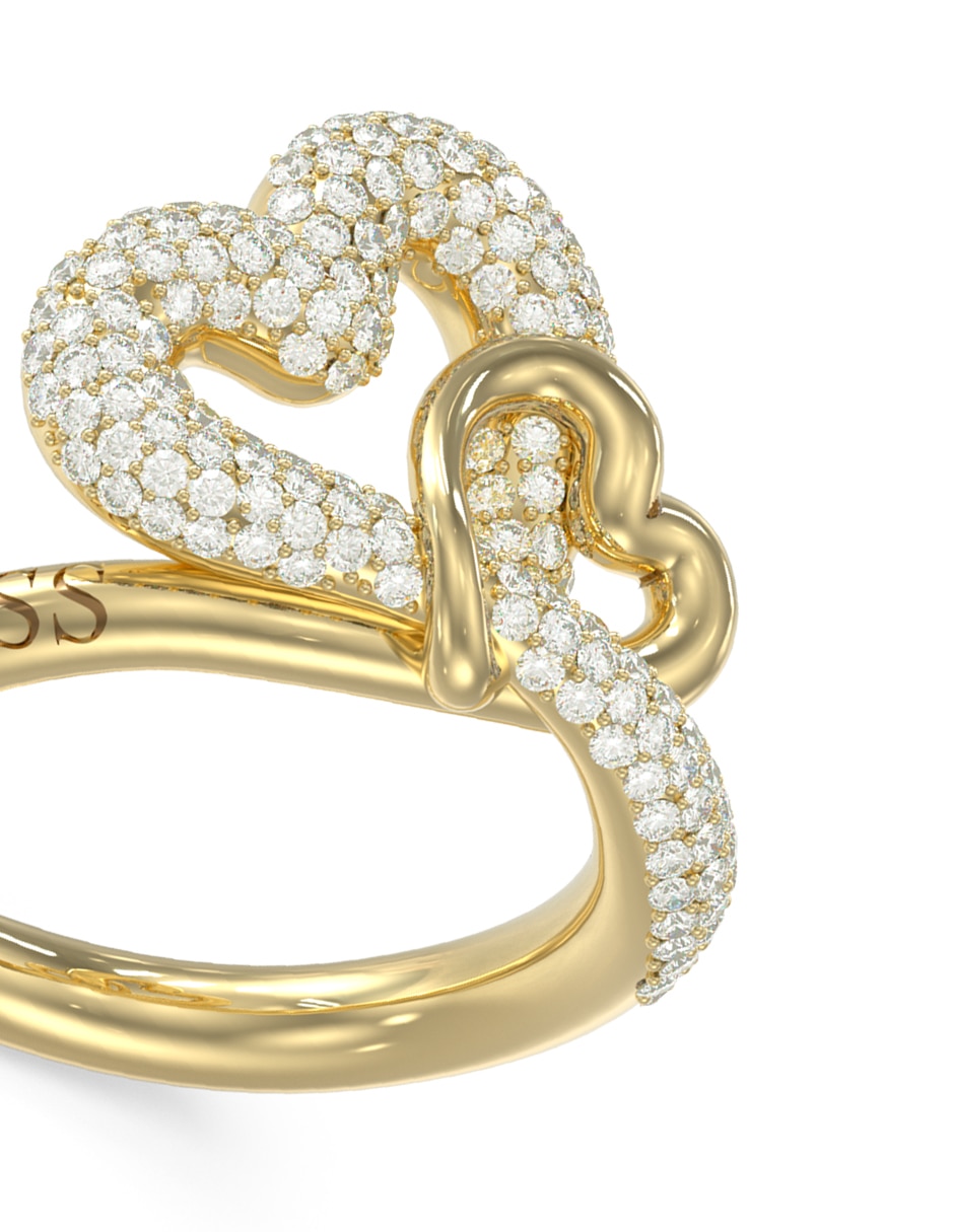 Anillo de corazón Love Bites circonita pavé 3