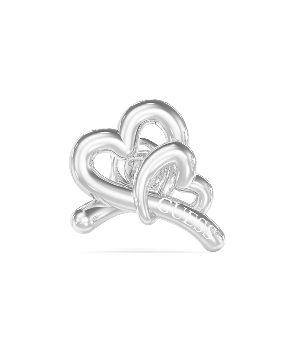 Aretes cortos de corazón Love bites con acabado pavé 2