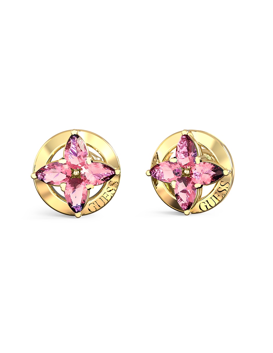 Aretes cortos de estrella Secret garden con acabado pavé circonita