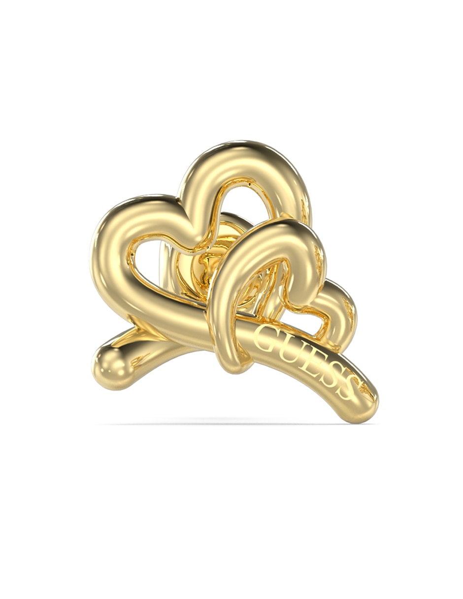 Aretes cortos de corazón Love Bites con acabado brillante 2
