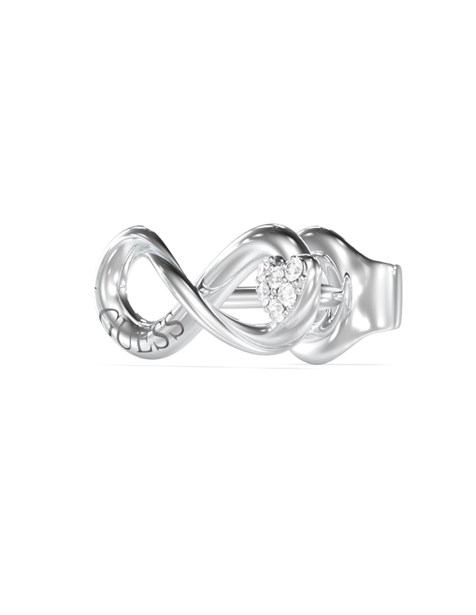 Aretes cortos de infinito Love bites con acabado pavé circonita 3