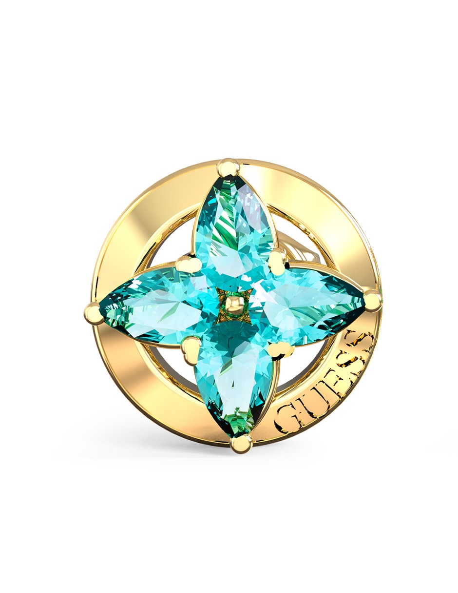 Aretes cortos de estrella Secret garden con acabado pavé circonita 2