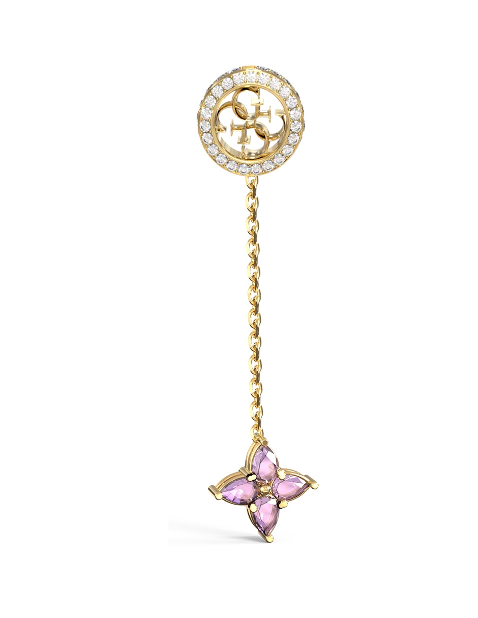 Aretes largos de estrella Secret garden con acabado pavé circonita 2