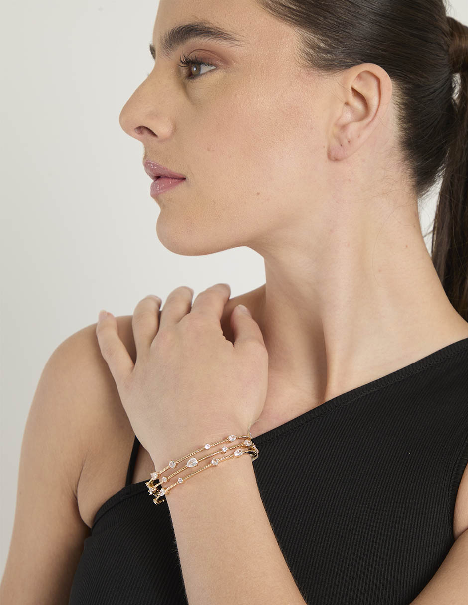Pulsera con acabado pavé 3
