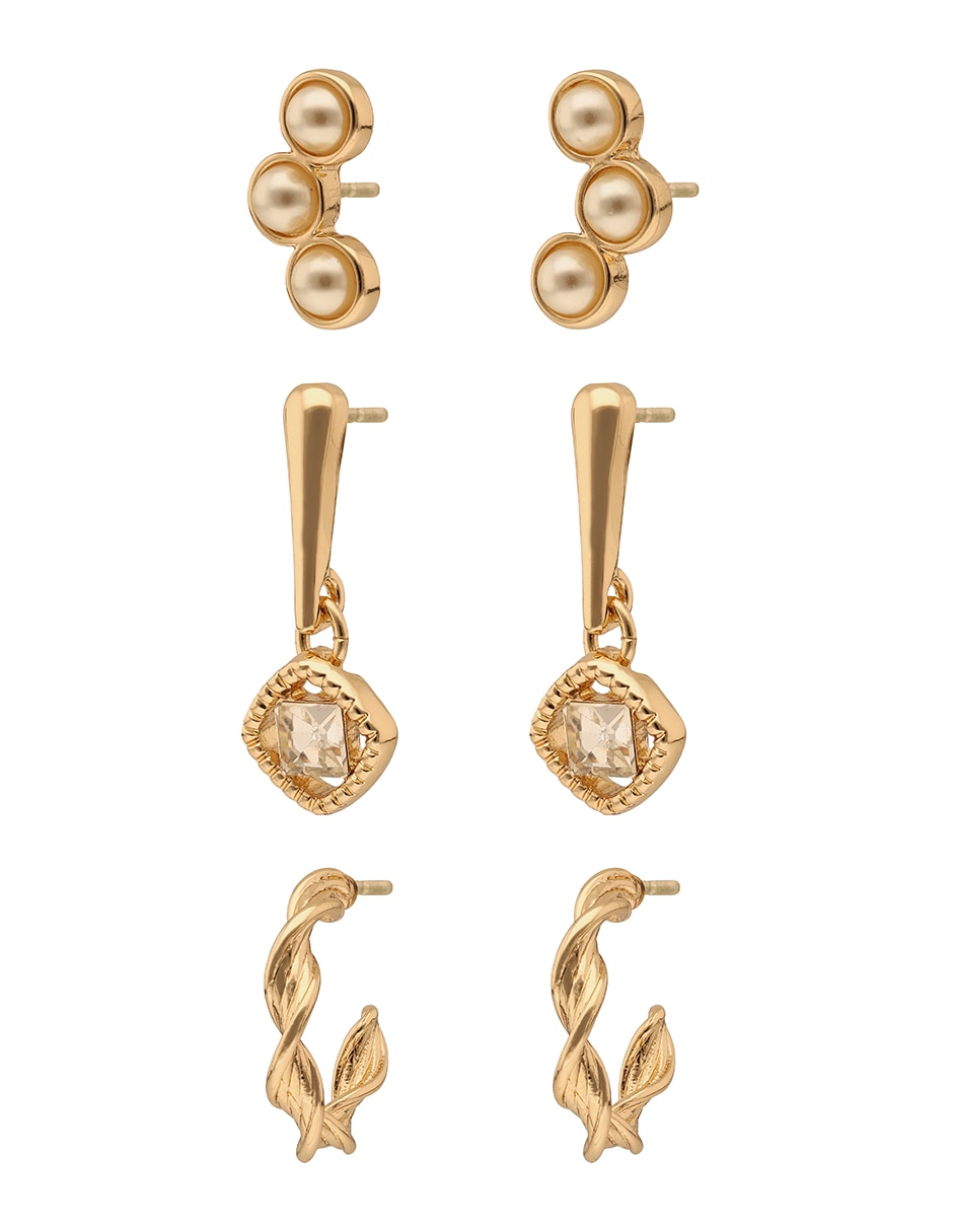 Aretes cortos con acabado pavé 2