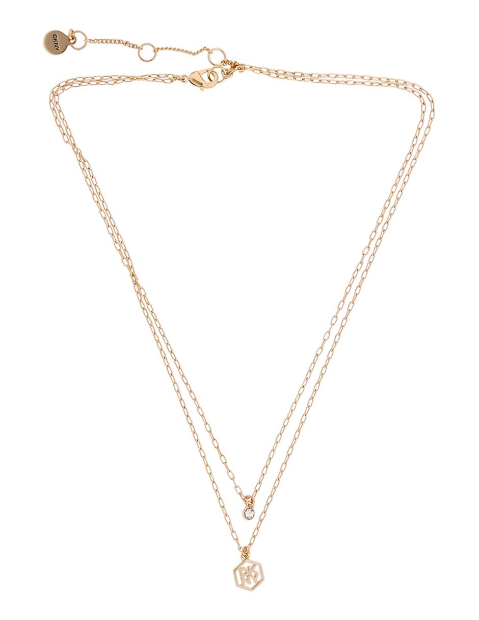 Set aretes y collar de hexagonal 3