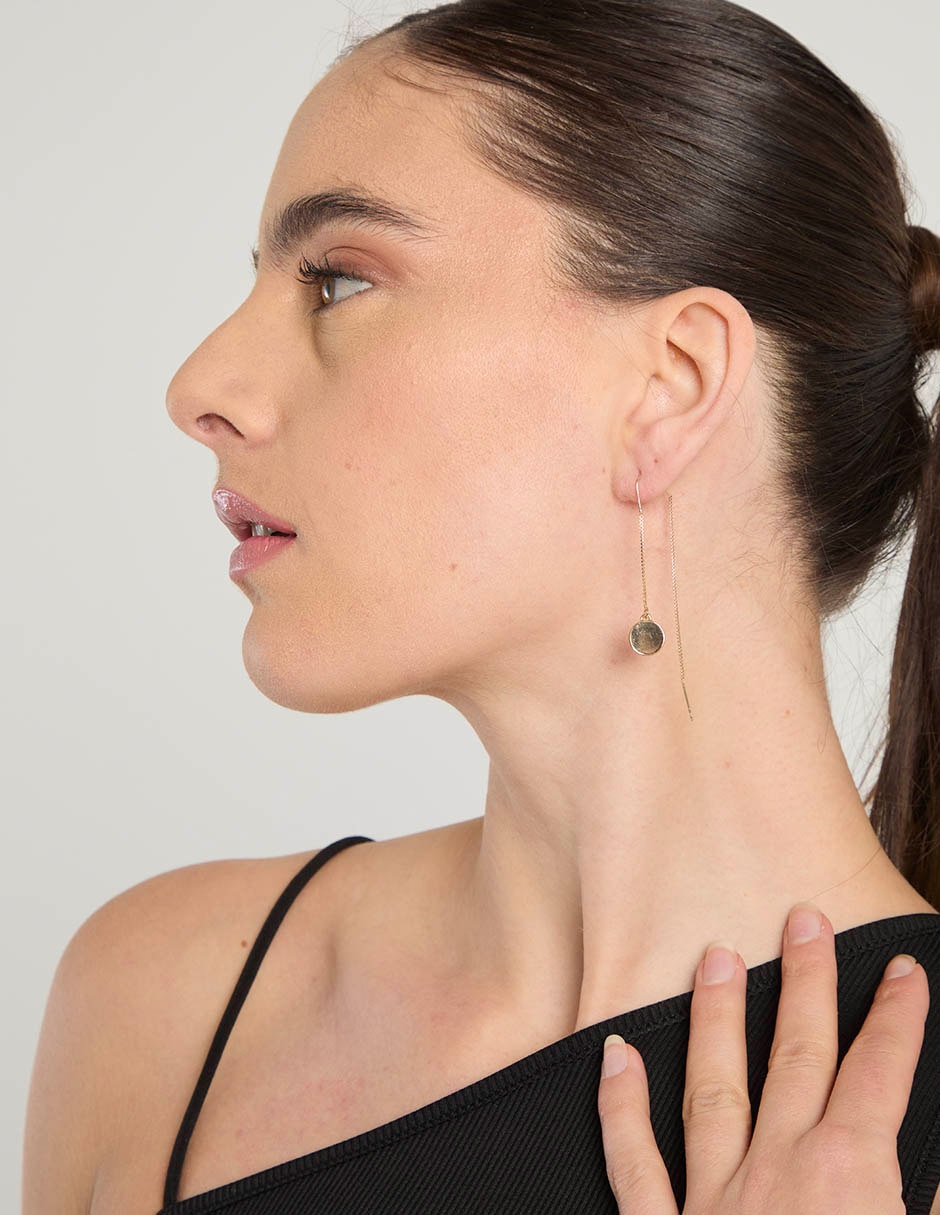 Aretes largos con acabado pulido 4