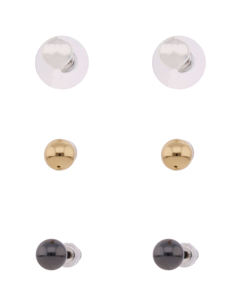 Set aretes cortos con acabado liso