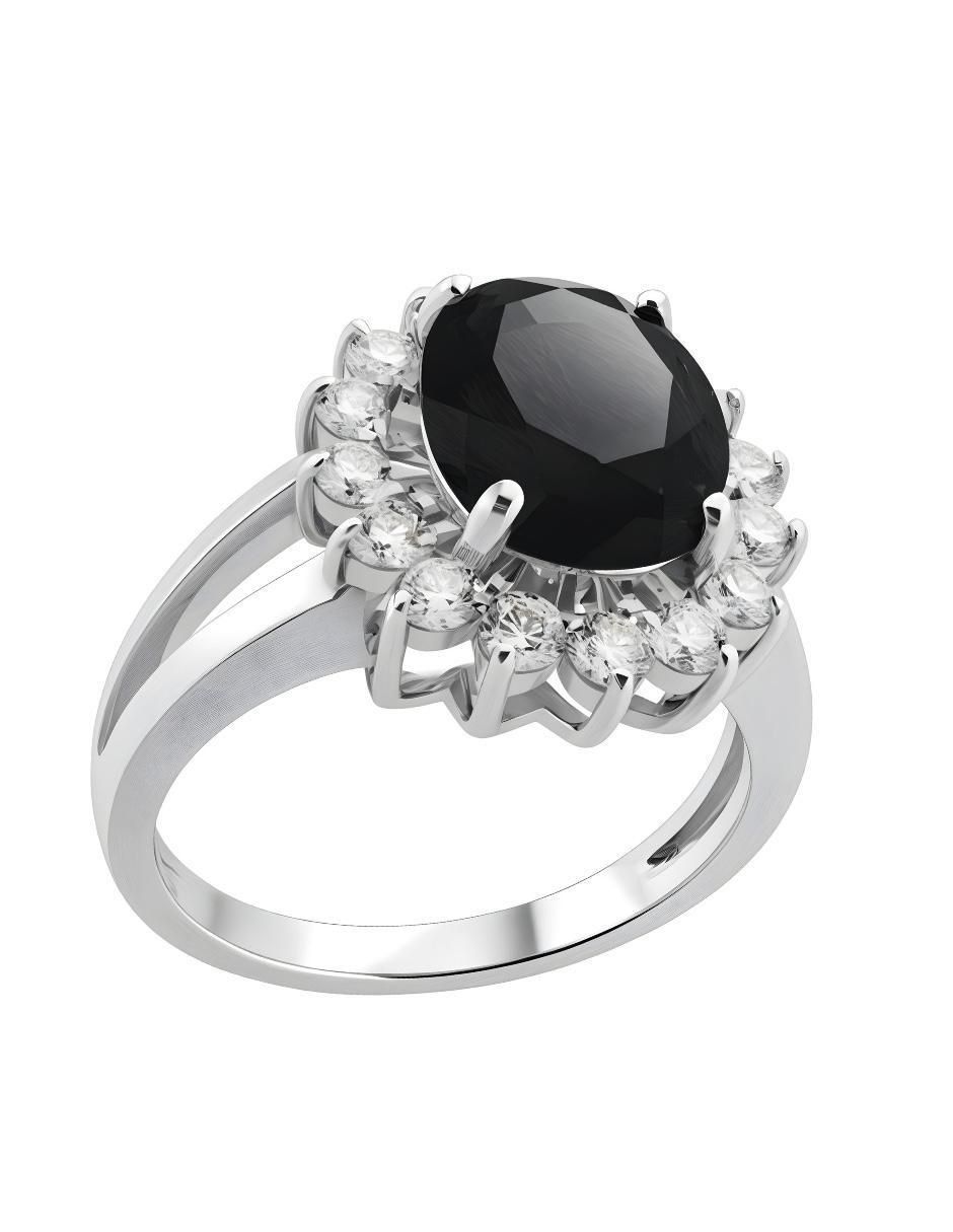 Anillo oval Élan P 925 de plata circonita brillante 3