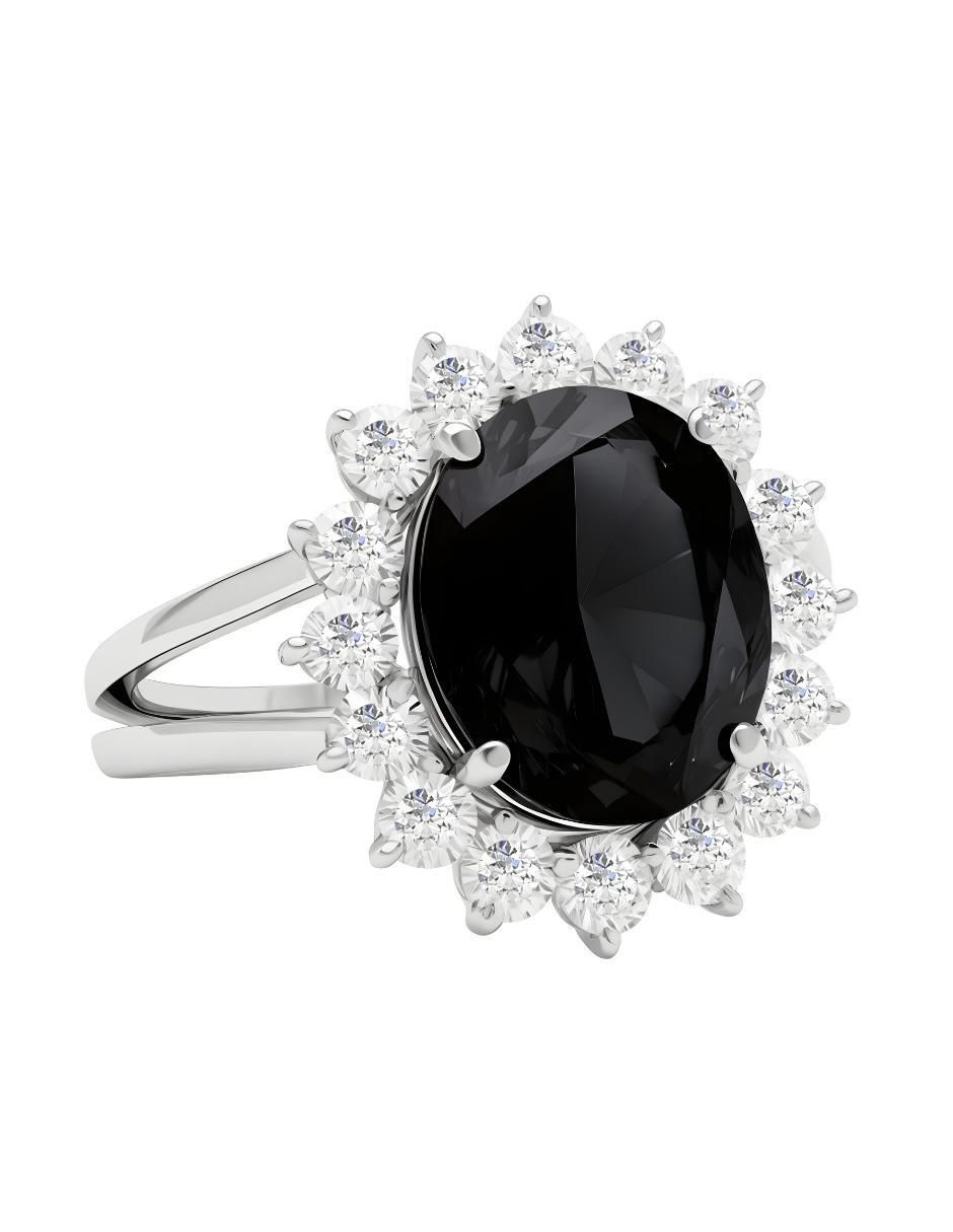 Anillo oval Élan P 925 de plata circonita brillante 4