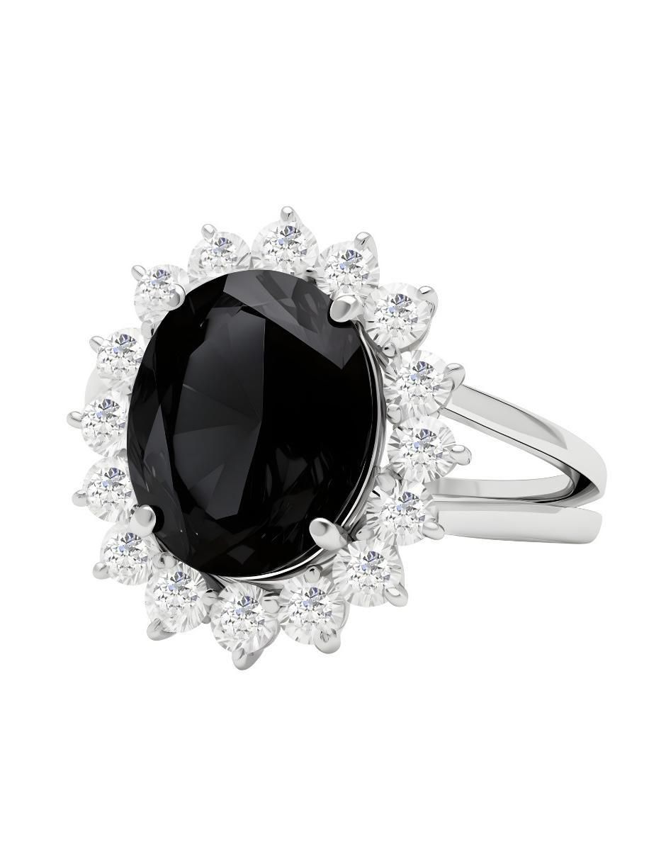Anillo oval Élan P 925 de plata circonita brillante 5