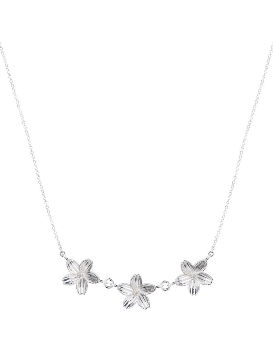 Collar de flor Flor de Cerezo de plata P 925