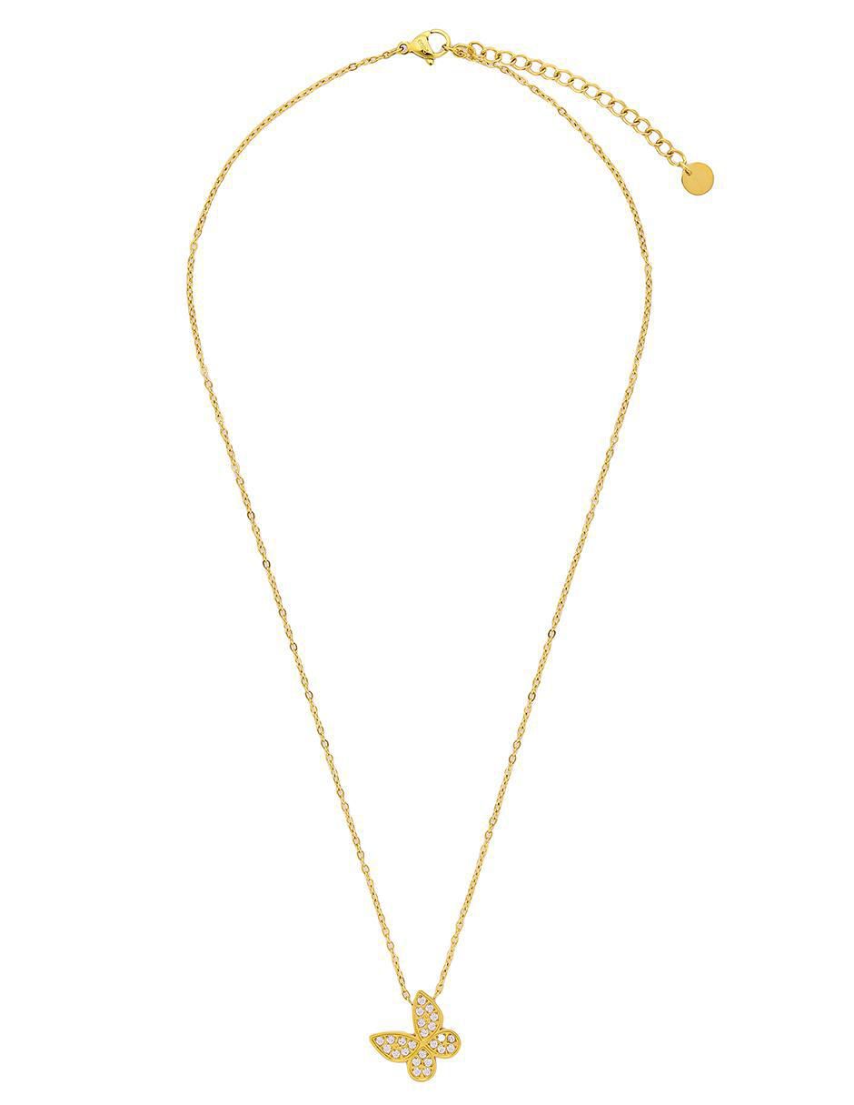 Set de collar y aretes Ladies Gold de zirconia 4