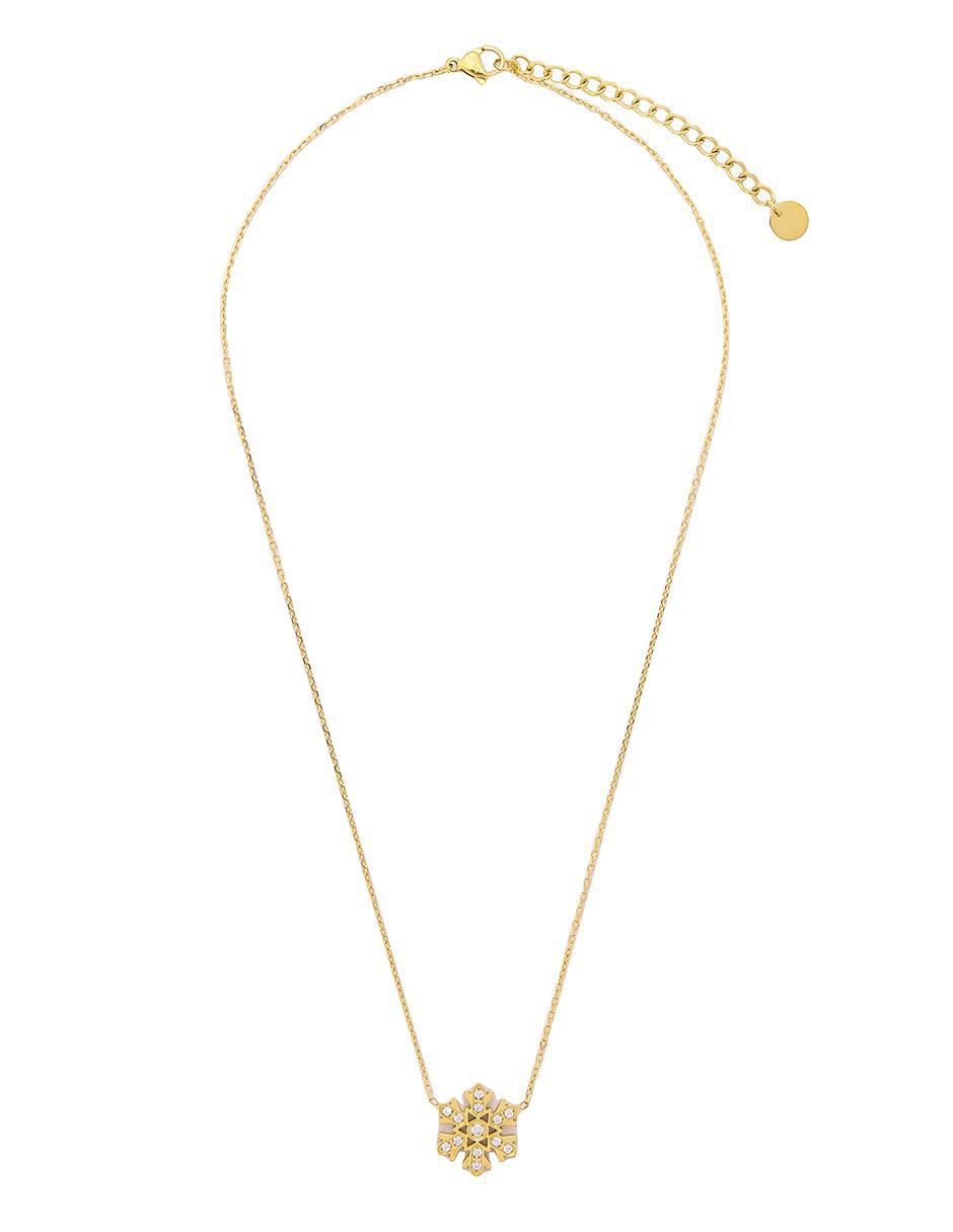 Set de collar y aretes Golden Bloom zirconia 4