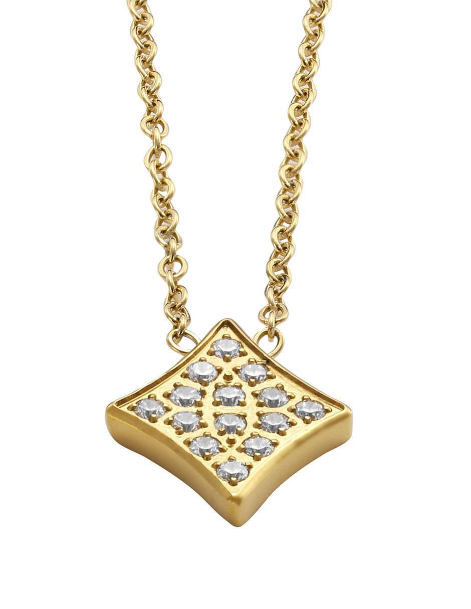 Set de collar y aretes Geometric Glow zirconia 2
