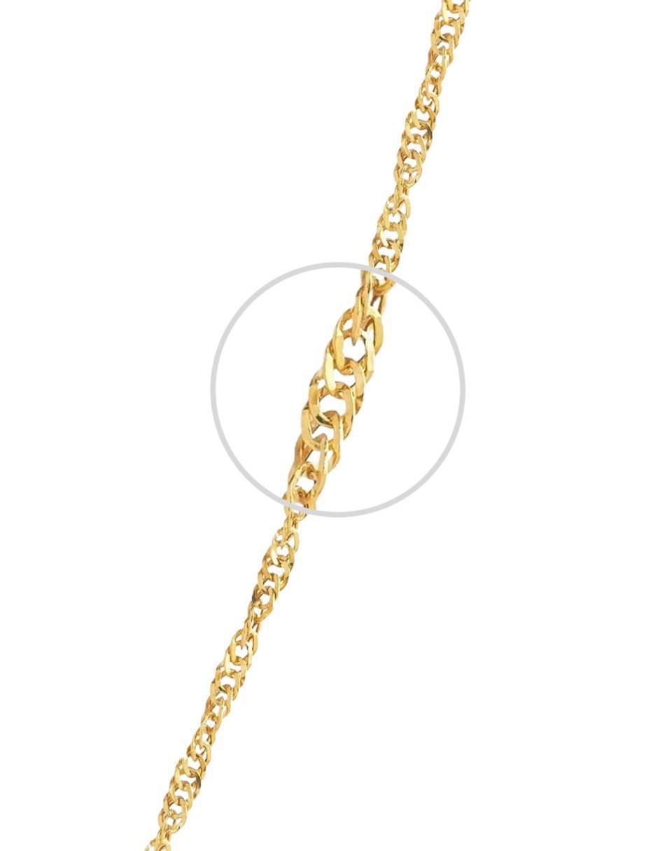 Collar con dije Virgen de Guadalupe ovalado de oro 10 K 3