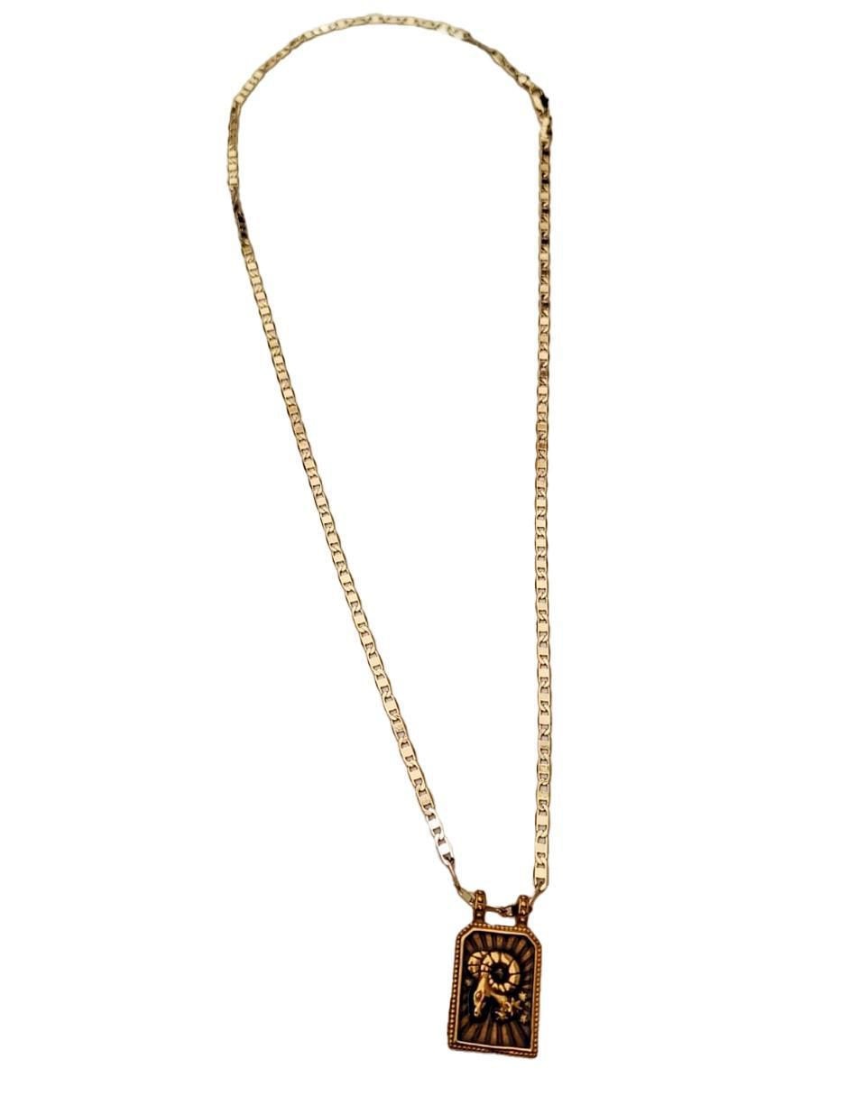 Collar con dije de signo zodiacal Constelaciones de oro laminado 10 K