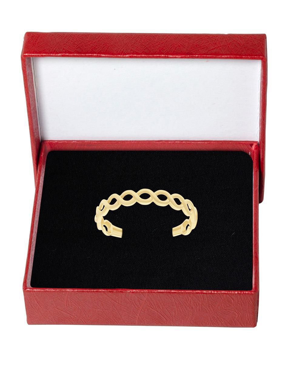Anillo de infinito 10 k de oro zirconia pulido 3