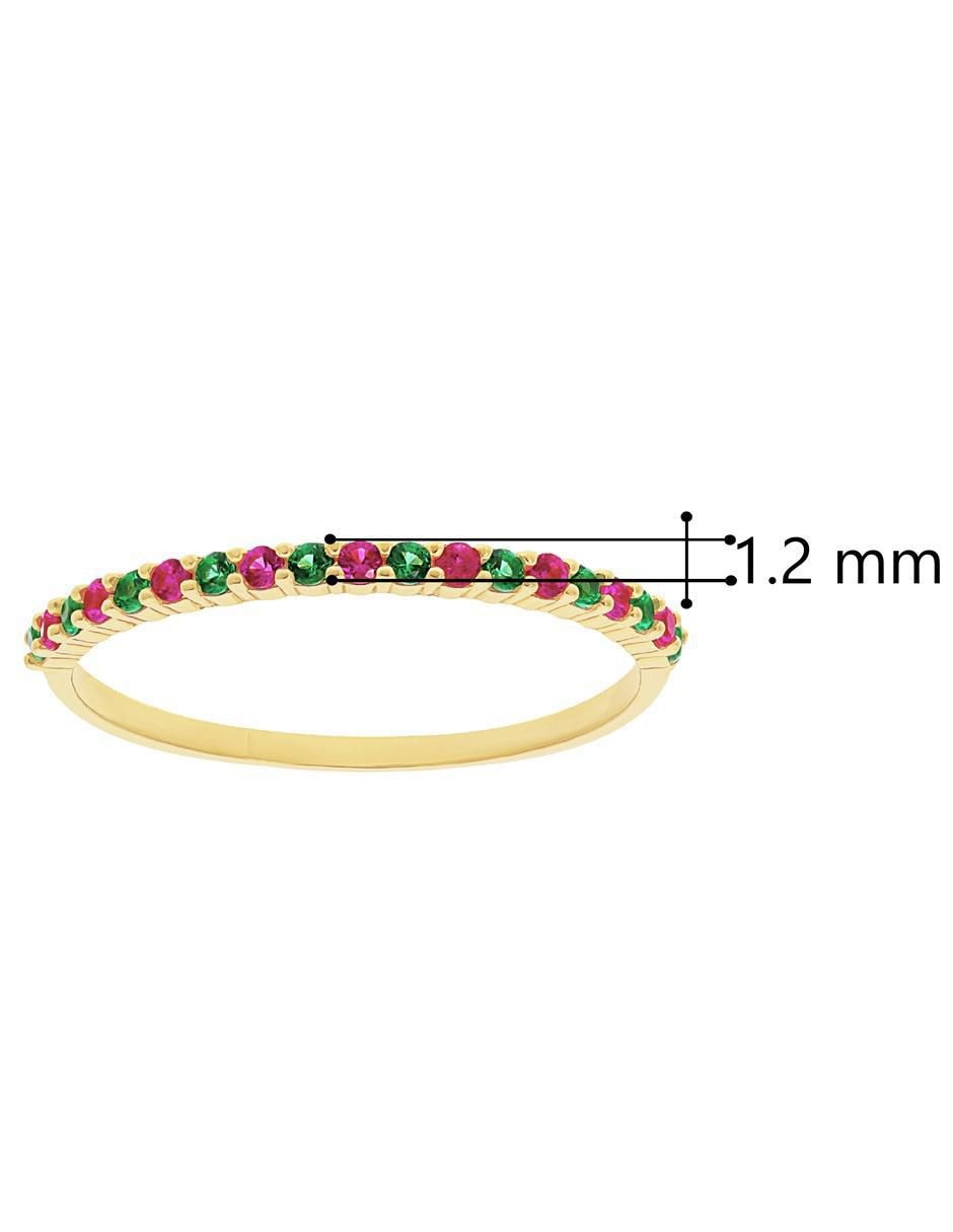 Anillo 10 k de oro zirconia pulido 5