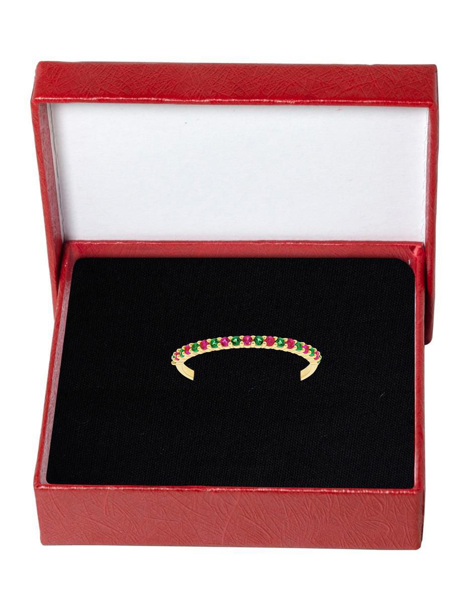 Anillo 10 k de oro zirconia pulido 3