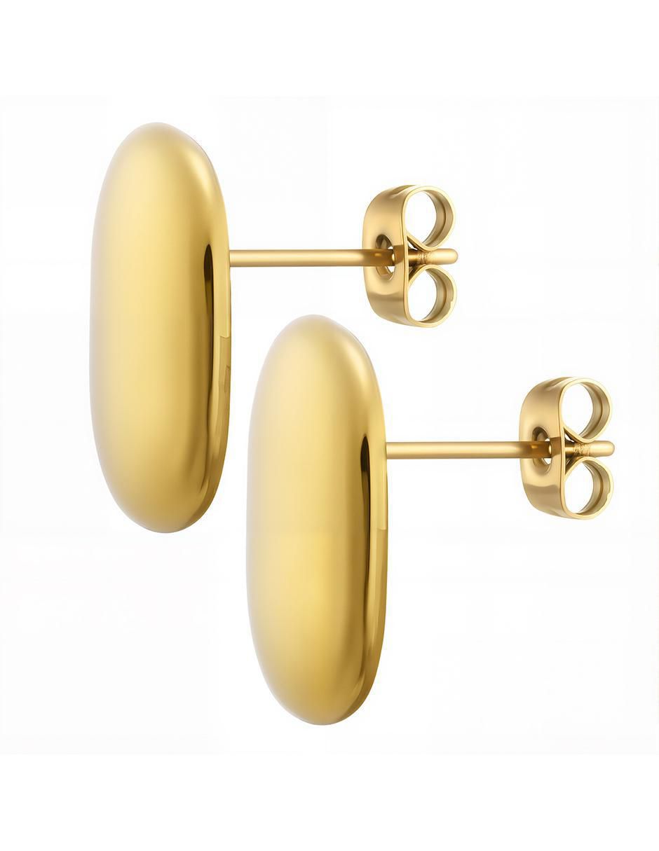 Set de aretes Golden Balance con acabado pulido 7
