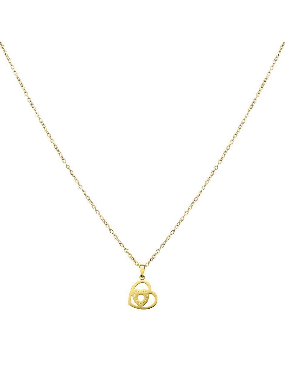 Set de collar y aretes Golden heart 3