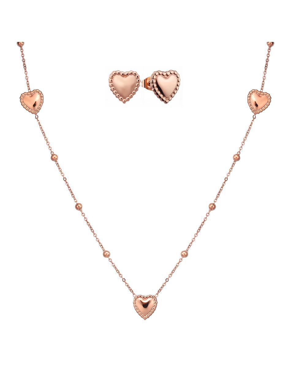 Set de collar y aretes Love connection
