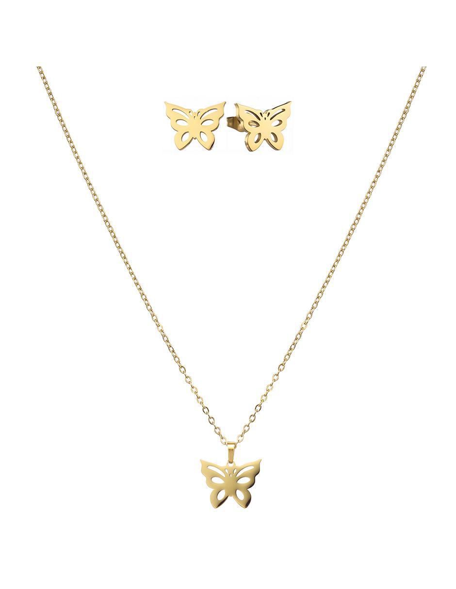 Set de collar y aretes Butterfly spirit