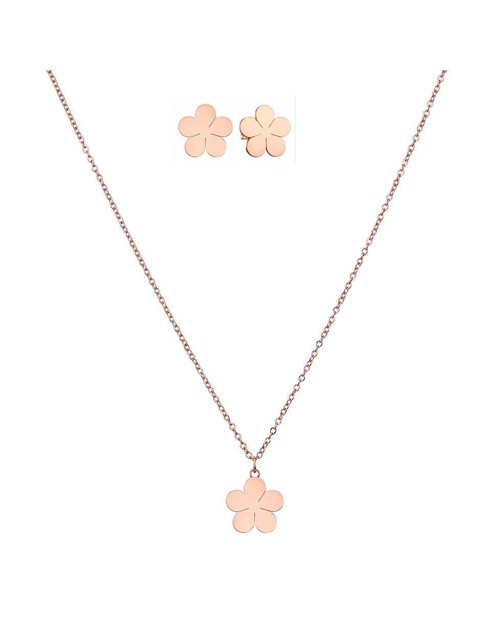 Set de collar y aretes Blossom charm zirconia Set de collar y aretes Blossom charm zirconia