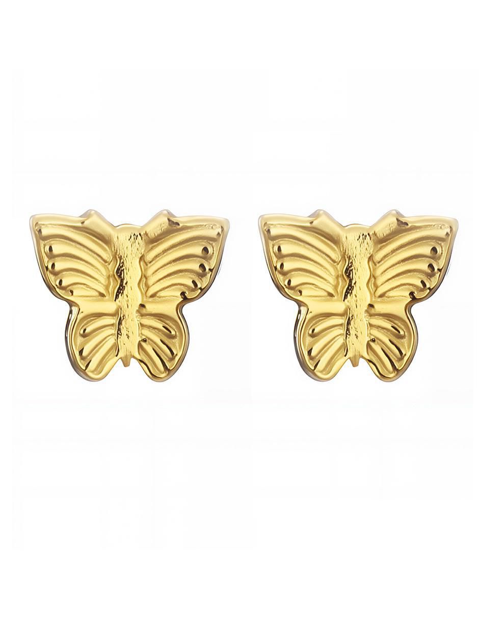 Broqueles de mariposa con acabado pulido