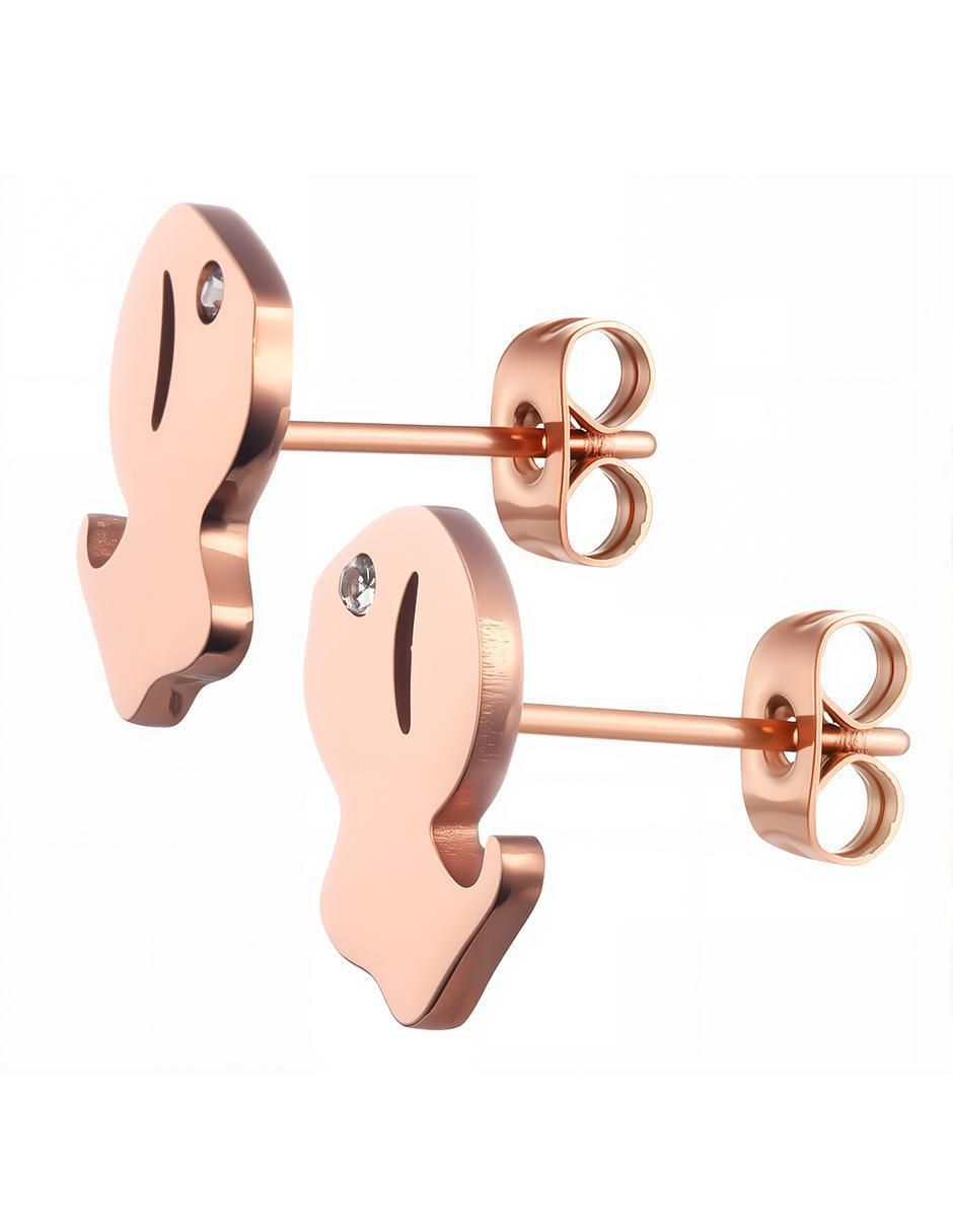 Broqueles de perro Abstract Muse con acabado pulido zirconia 3