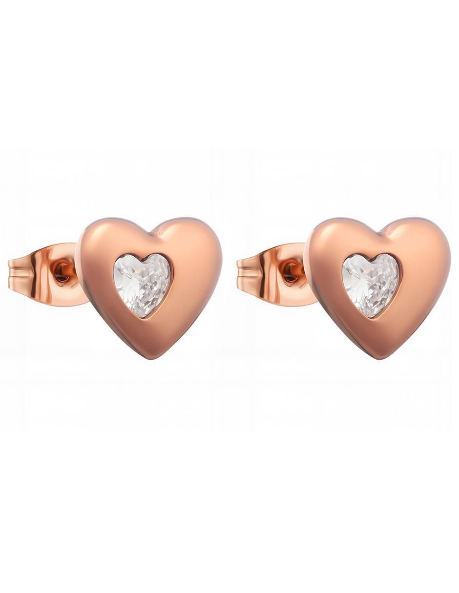 Broqueles de corazón Star Dreams con acabado pulido zirconia 2