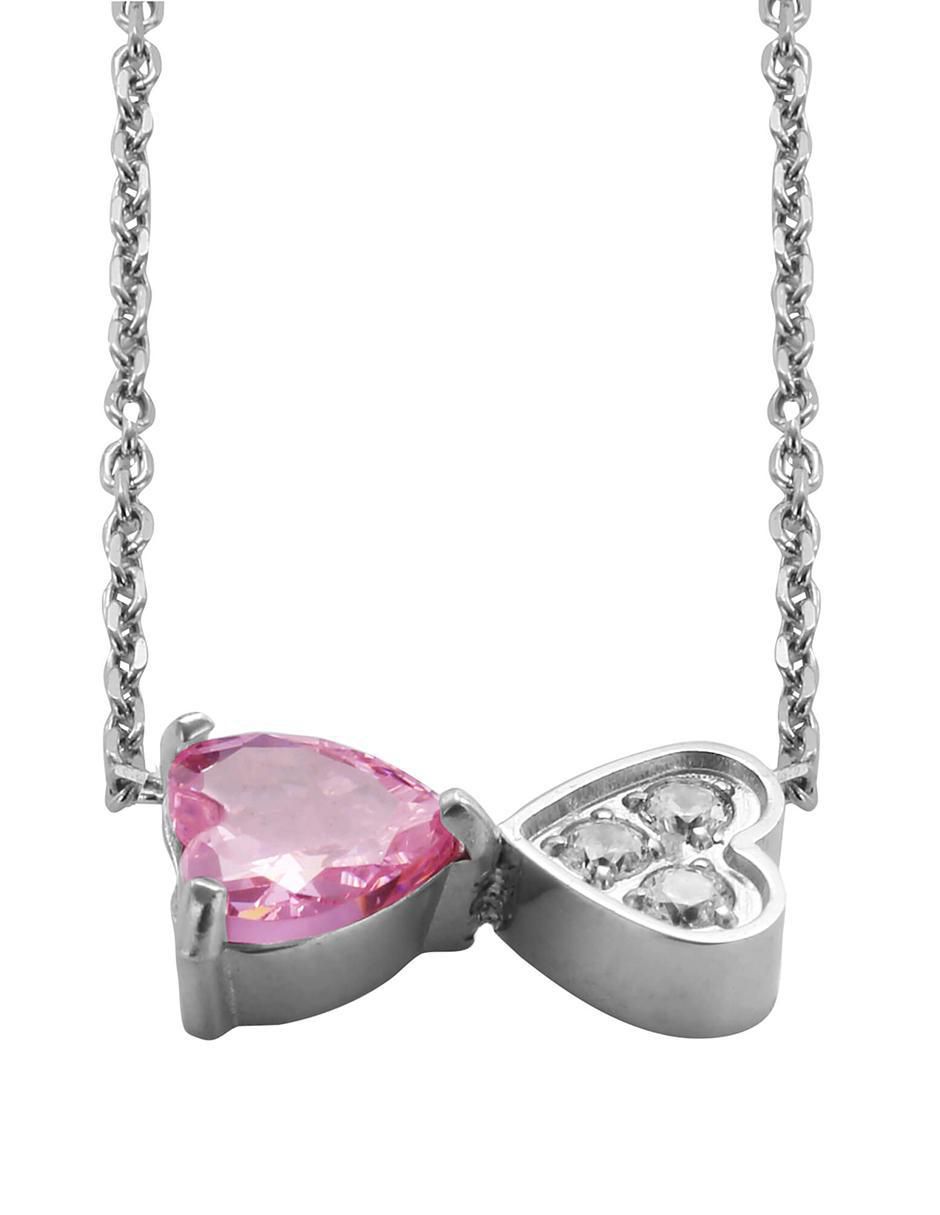 Set de collar y aretes Pink grace zirconia 2