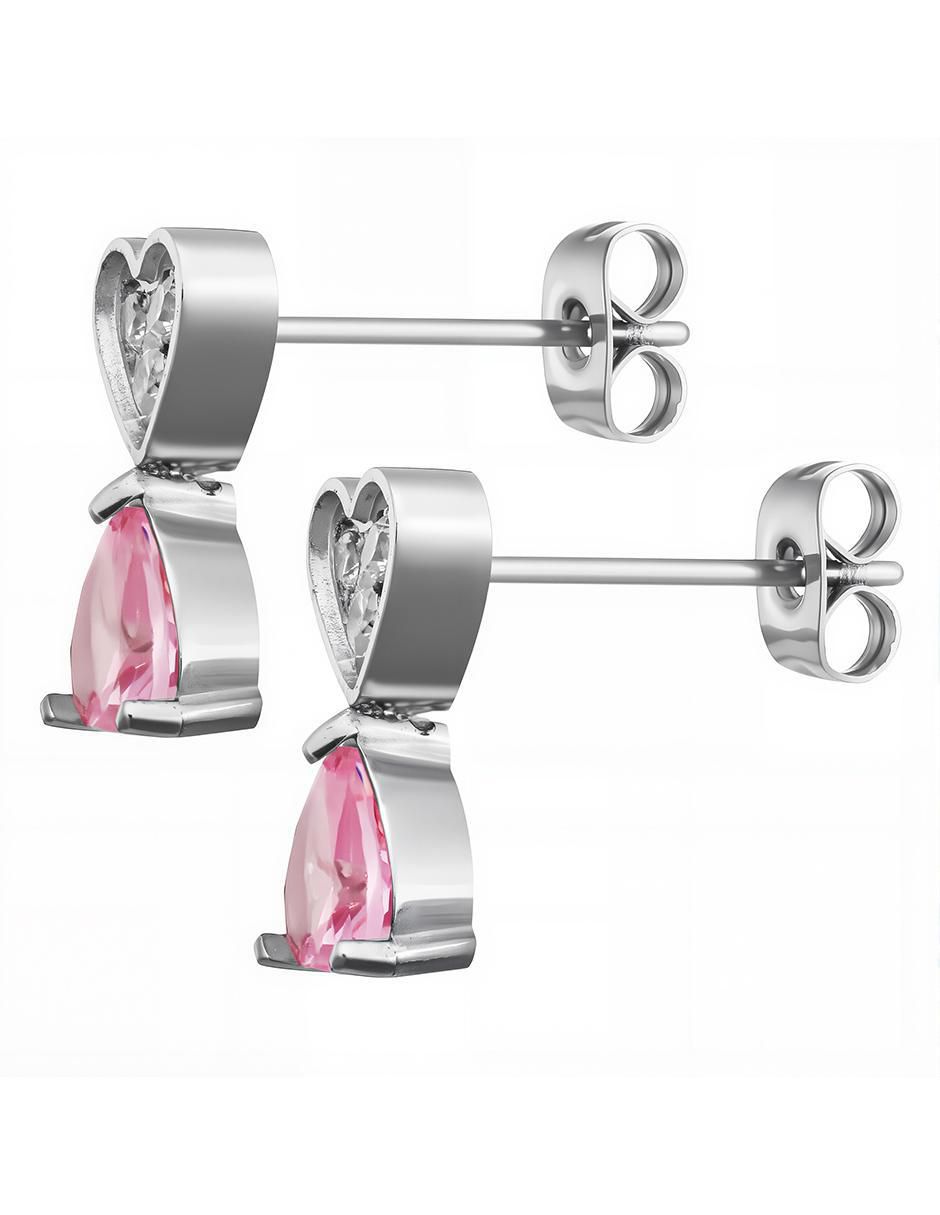 Set de collar y aretes Pink grace zirconia 6