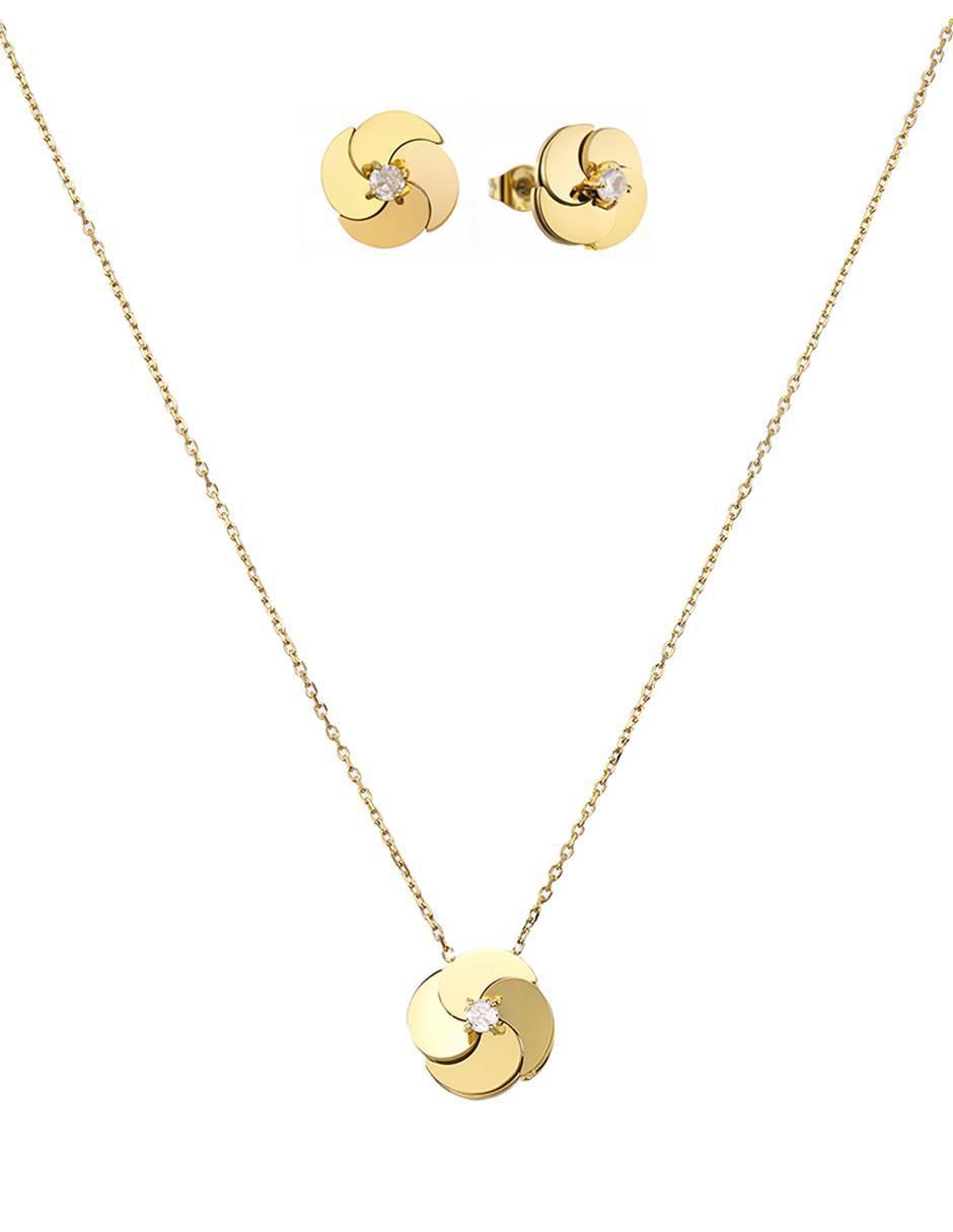 Set de collar y aretes Circle of harmony zirconia