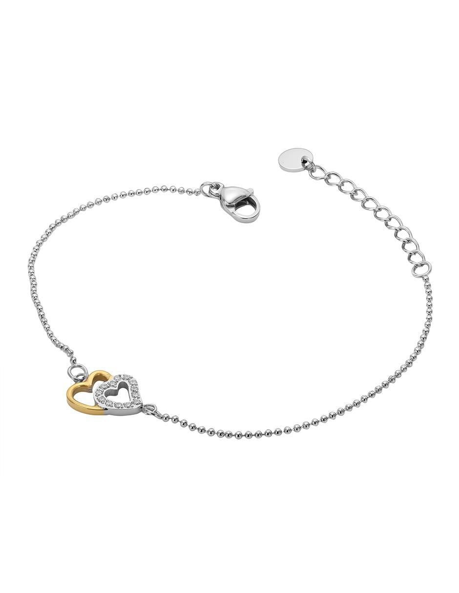 Pulsera con zirconia Dual Harmony con acabado pulido 2