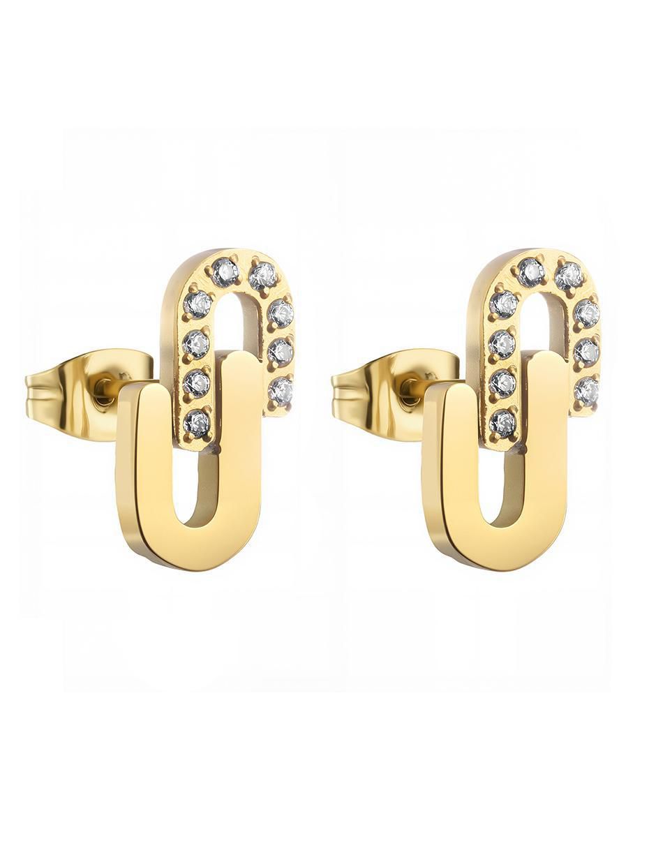 Broqueles de letra u Bold Link con acabado pulido zirconia 2