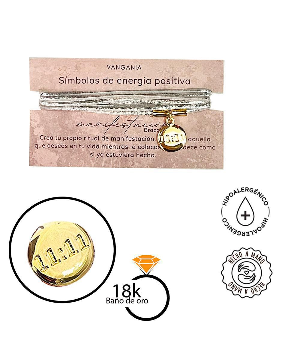 Pulsera vangania "de" piel "con" sin gema 18 k no aplica "con acabado"