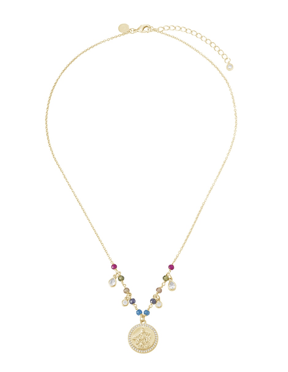 Collar de virgen de baño de oro 14 K 3
