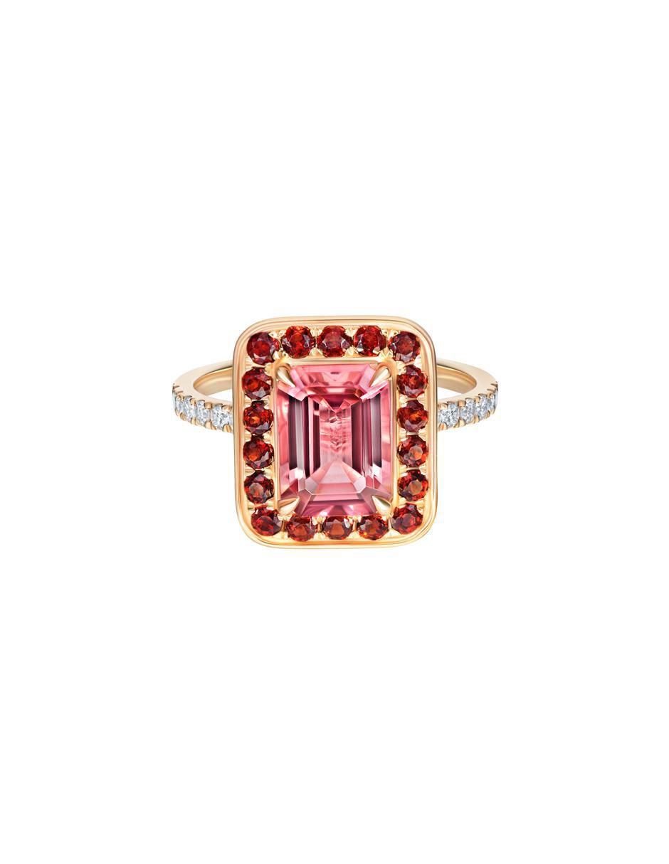 Anillo 14 k de oro turmalina pavé Anillo 14 k de oro turmalina pavé