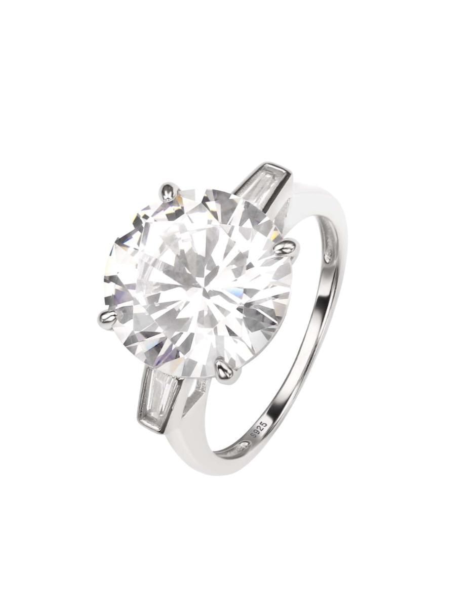 Anillo con gema Luxury P 925 de plata zirconia pulido