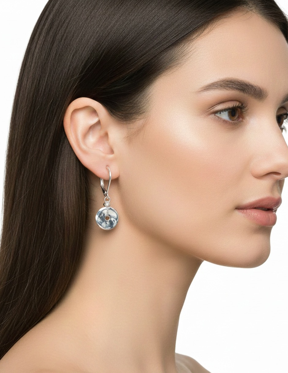 Aretes cortos circulares con acabado pulido 3