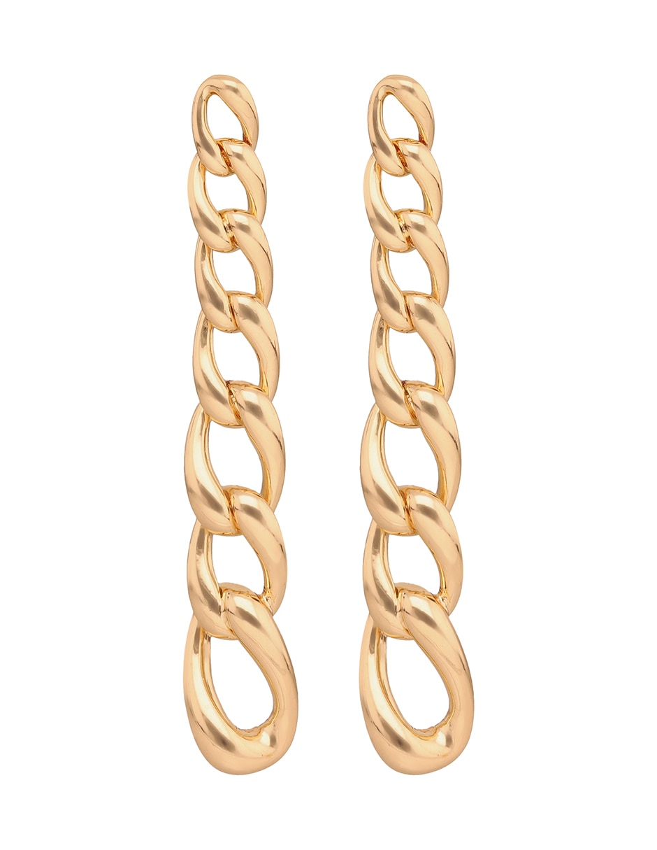 Aretes cortos de eslabones Forever Linked con acabado brillante
