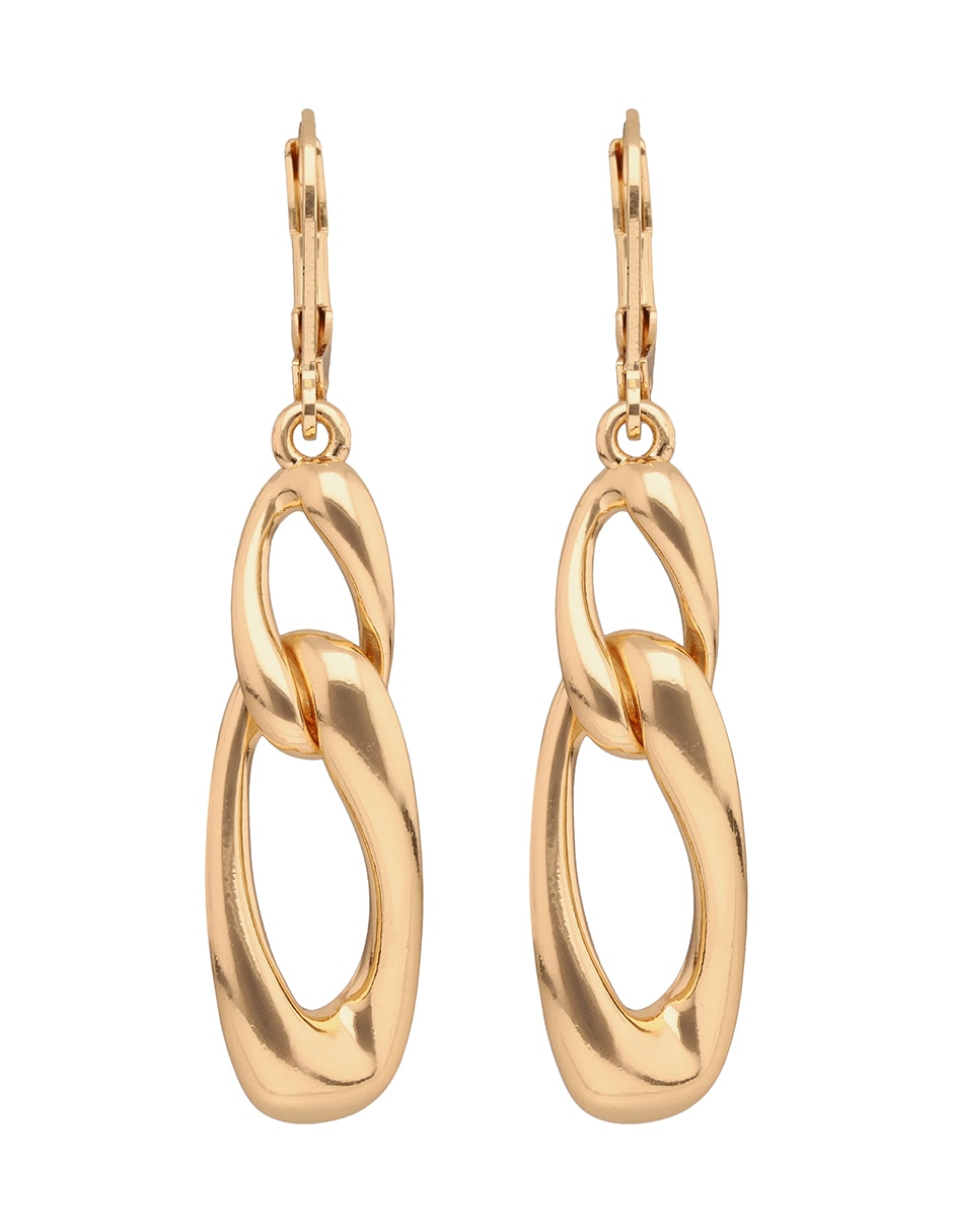 Aretes largos de eslabones Forever Linked con acabado brillante Aretes largos de eslabones Forever Linked con acabado brillante